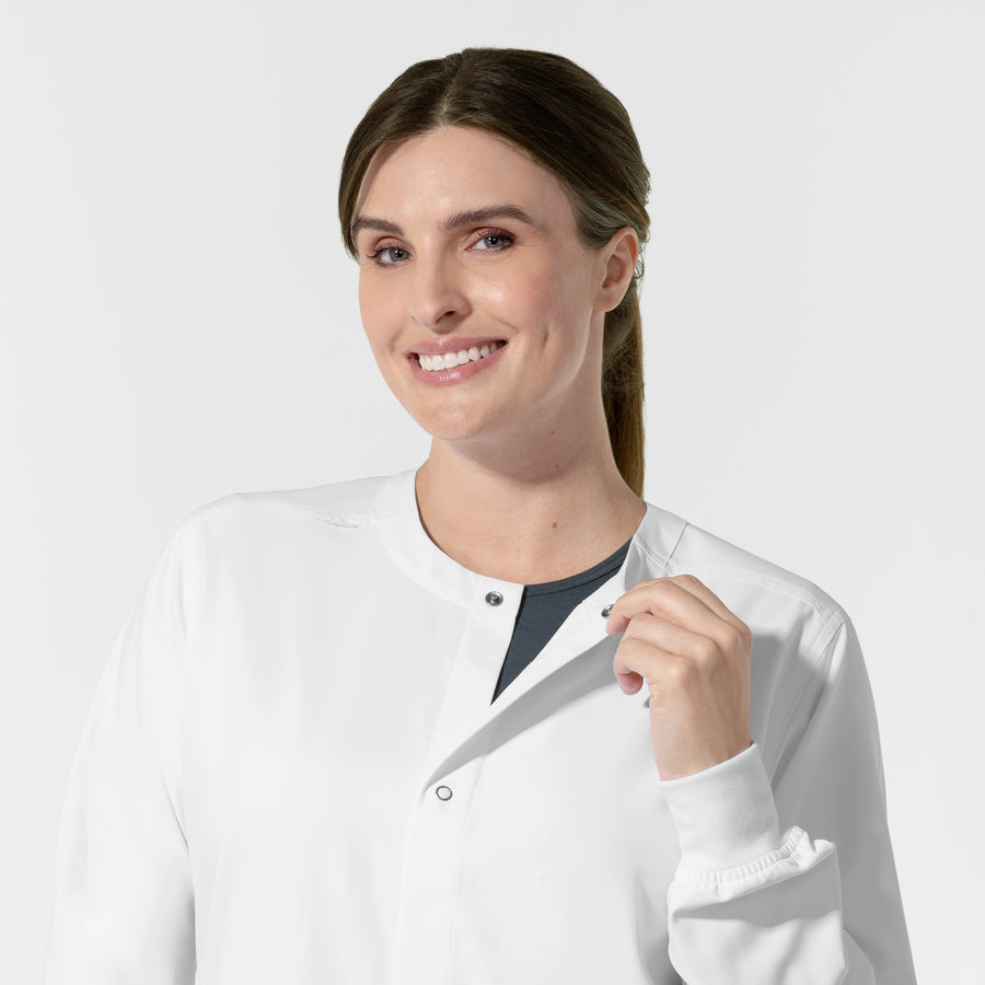 NURTUR Unisex Warm-Up Scrub Jacket - White