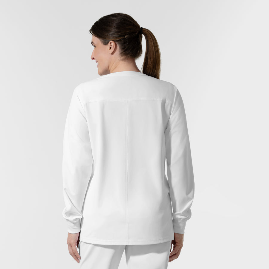 NURTUR Unisex Warm-Up Scrub Jacket - White
