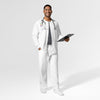 NURTUR Unisex Warm-Up Scrub Jacket White full scrub set