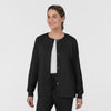 Boundless Women’s Warm-Up Scrub Jacket Black side view