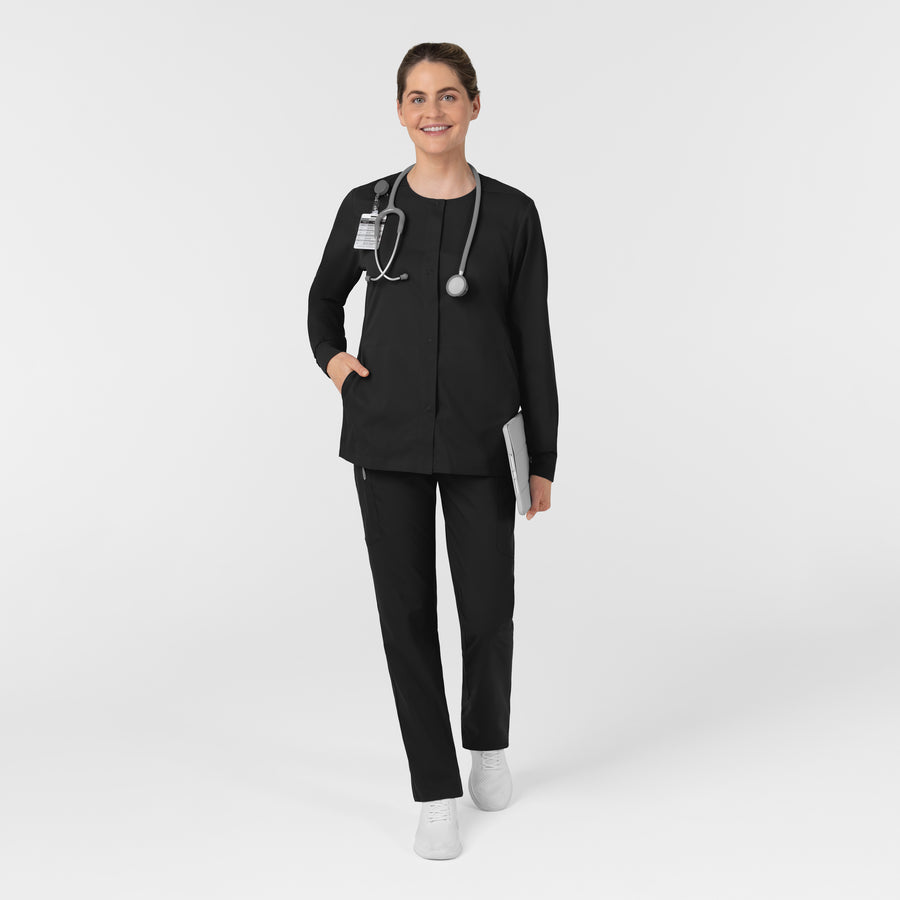 Boundless Women’s Warm-Up Scrub Jacket - Black