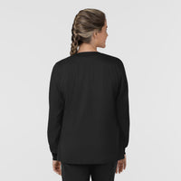 Boundless Women’s Warm-Up Scrub Jacket Black back view
