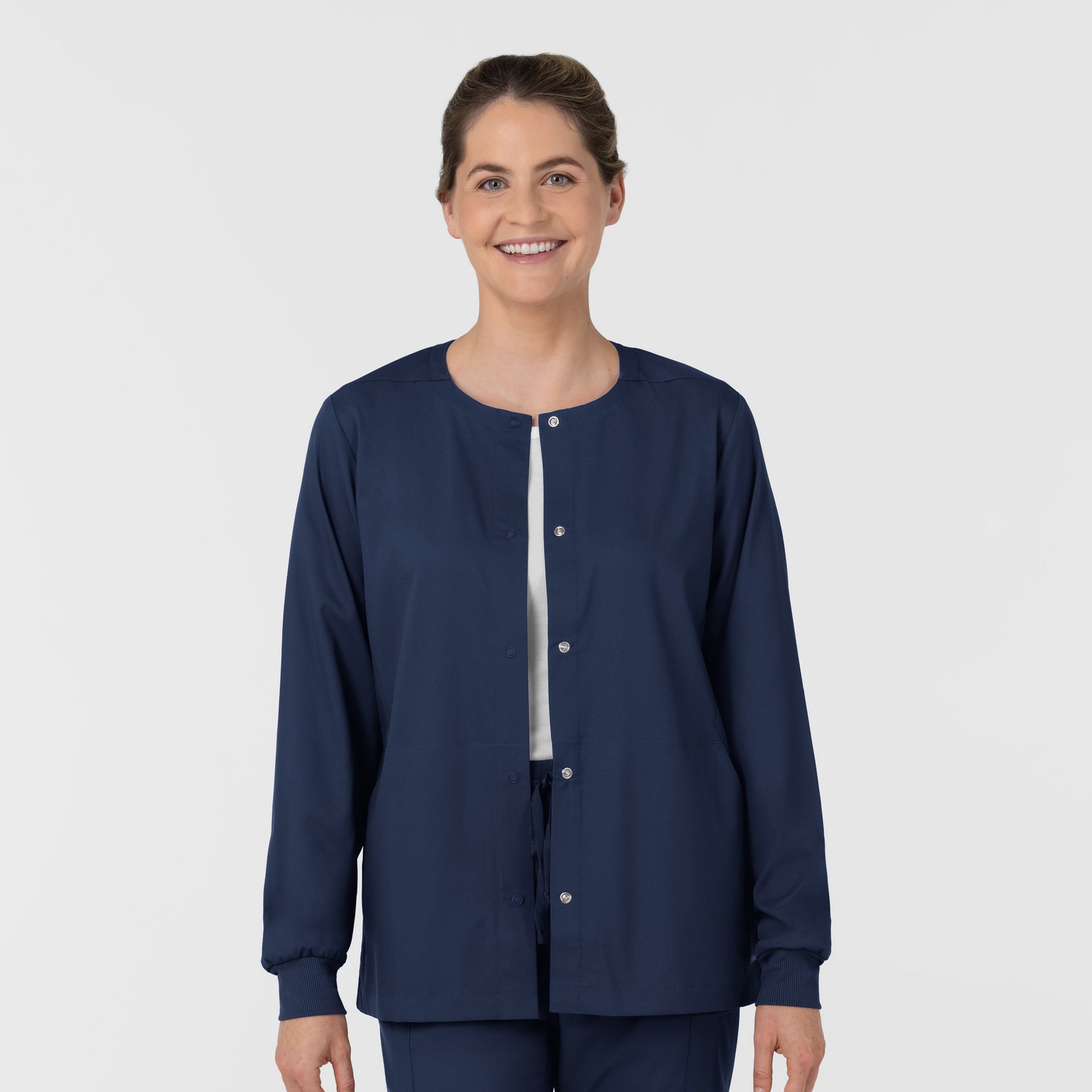 Boundless Women’s Warm-Up Scrub Jacket Navy