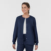 Boundless Women’s Warm-Up Scrub Jacket Navy side view