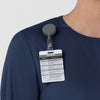 Boundless Women’s Warm-Up Scrub Jacket Navy side detail 2