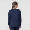 Boundless Women’s Warm-Up Scrub Jacket Navy back view