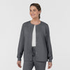 Boundless Women’s Warm-Up Scrub Jacket Pewter side view