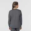 Boundless Women’s Warm-Up Scrub Jacket Pewter back view