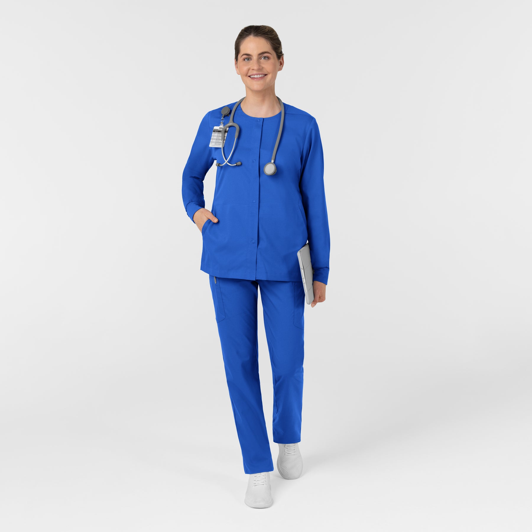 Boundless Women’s Warm-Up Scrub Jacket - Royal