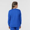 Boundless Women’s Warm-Up Scrub Jacket Royal back view
