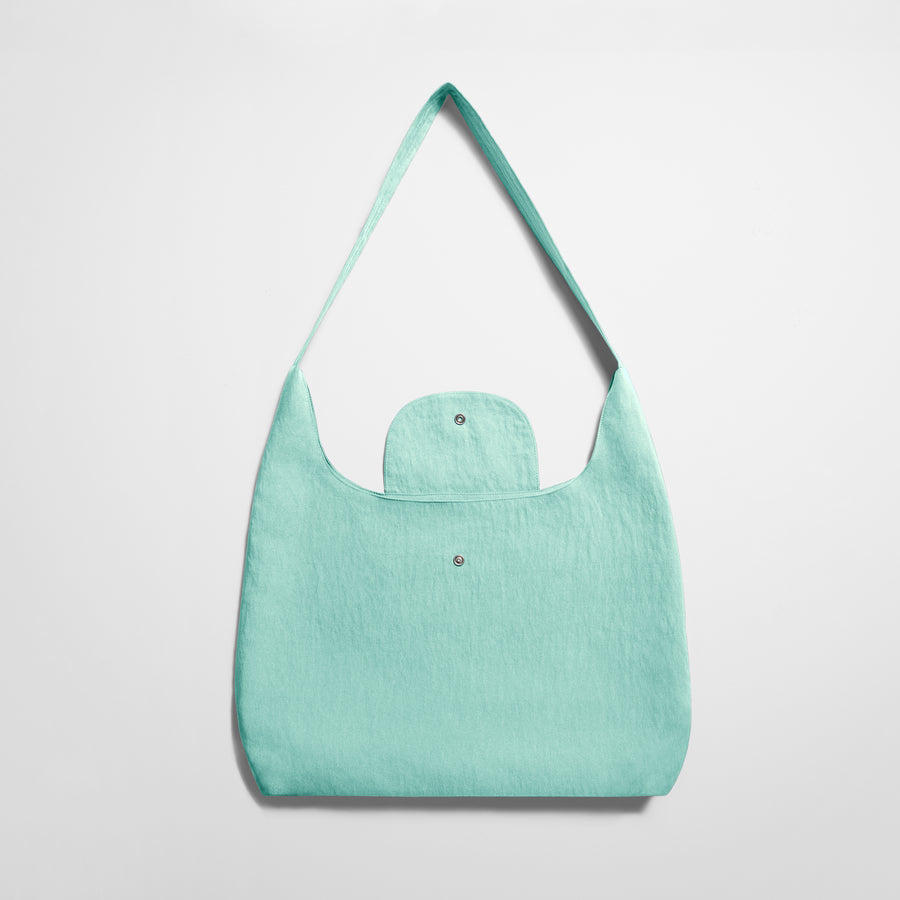 Women’s Crescent Bag Aruba Blue front detail