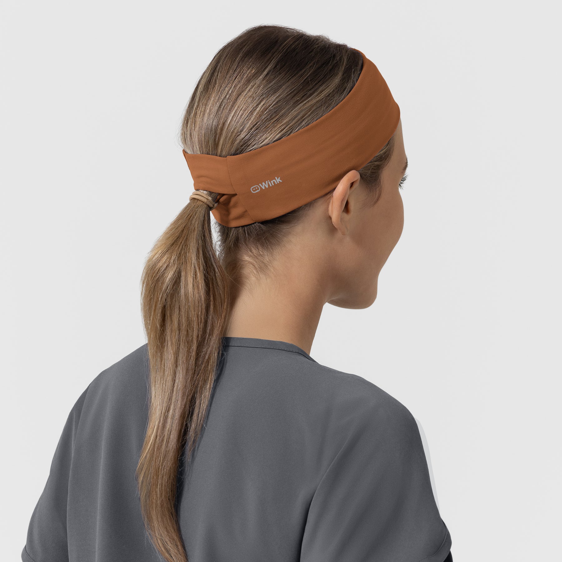 Ponytail Headband Chai back view