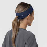 Ponytail Headband Navy back view