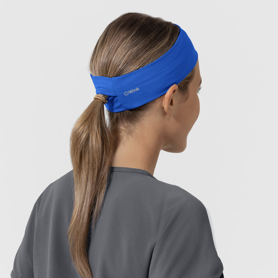 Ponytail Headband Royal back view