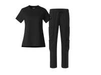 Boundless Crew Neck Wide Leg Scrub Set