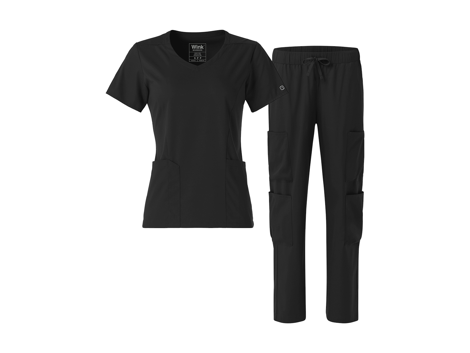 Boundless V-Neck Wide Leg Scrub Set