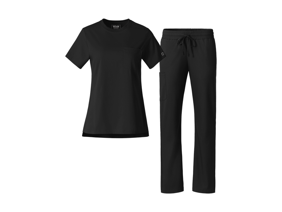 Boundless Crew Neck Bootcut Scrub Set