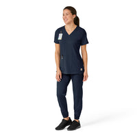 Force Liberty Women's Multi-Pocket V-Neck Scrub Top Navy full scrub set