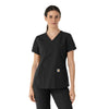 Carhartt Force Essentials Women's V-Neck Scrub Top - Black