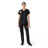 Carhartt Force Essentials Women's V-Neck Scrub Top - Black scrub set