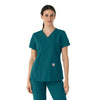 Carhartt Force Essentials Women's V-Neck Scrub Top - Caribbean Blue