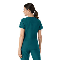 Carhartt Force Essentials Women's V-Neck Scrub Top - Caribbean Blue back