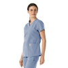 Carhartt Force Essentials Women's V-Neck Scrub Top - Ceil Blue side