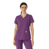 Carhartt Force Essentials Women's V-Neck Scrub Top - Eggplant