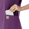 Carhartt Force Essentials Women's V-Neck Scrub Top - Eggplant pocket