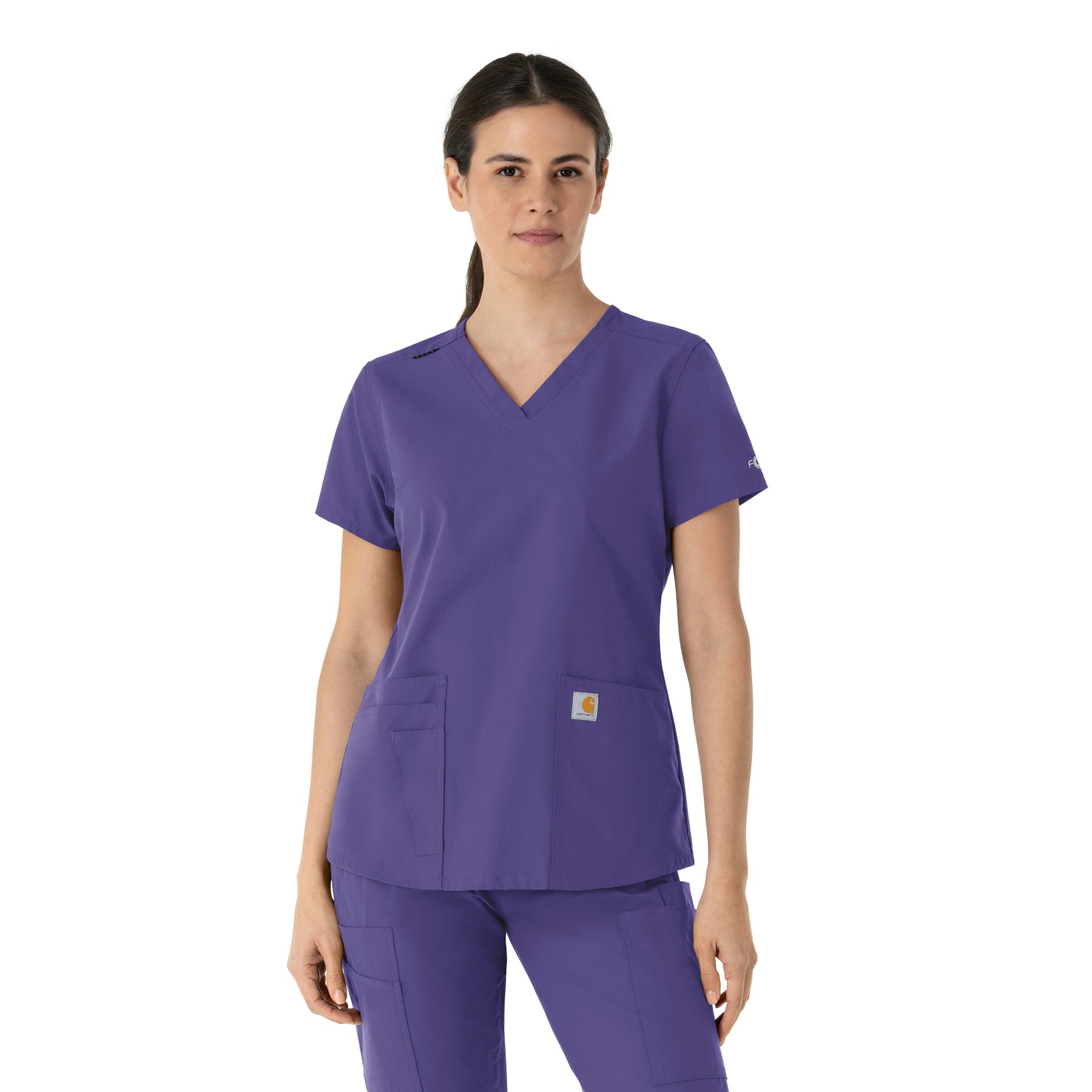 Carhartt Force Essentials Women's V-Neck Scrub Top - Grape
