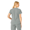 Force Essentials Women's V-Neck Scrub Top Grey back view