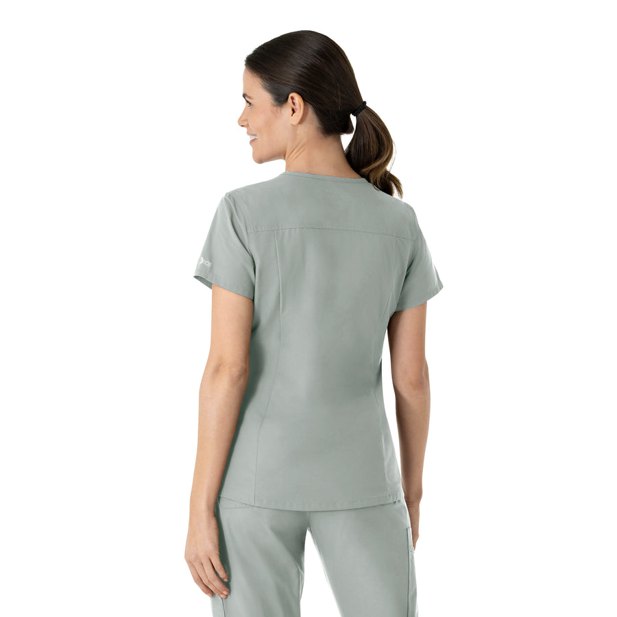 Carhartt Force Essentials Women's V-Neck Scrub Top - Grey back