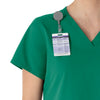 Carhartt Force Essentials Women's V-Neck Scrub Top - Hunter badge loop
