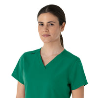 Carhartt Force Essentials Women's V-Neck Scrub Top - Hunter neckline