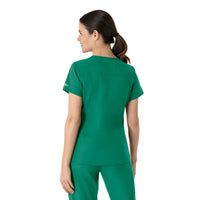 Carhartt Force Essentials Women's V-Neck Scrub Top - Hunter back