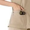 Carhartt Force Essentials Women's V-Neck Scrub Top - Khaki scissor pocket
