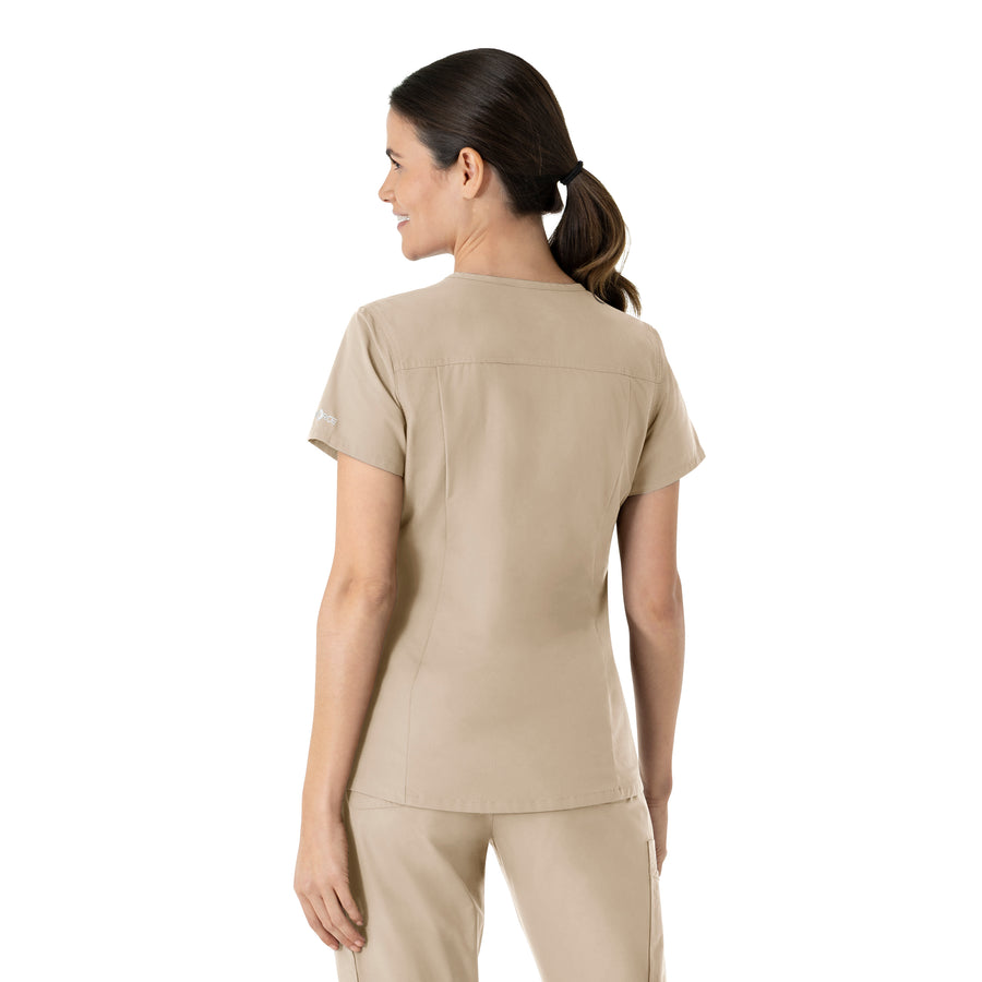 Carhartt Force Essentials Women's V-Neck Scrub Top - Khaki back