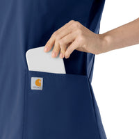 Carhartt Force Essentials Women's V-Neck Scrub Top - Navy pocket