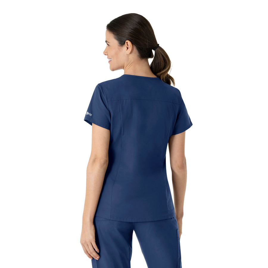 Carhartt Force Essentials Women's V-Neck Scrub Top - Navy back
