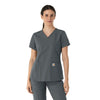 Carhartt Force Essentials Women's V-Neck Scrub Top - Pewter