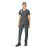 Force Essentials Women's V-Neck Scrub Top Pewter full scrub set