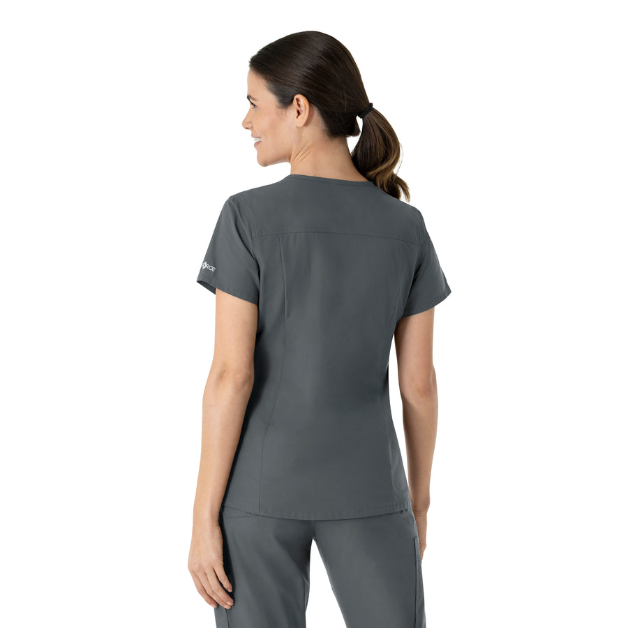 Carhartt Force Essentials Women's V-Neck Scrub Top - Pewter back