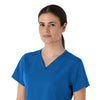 Carhartt Force Essentials Women's V-Neck Scrub Top - Royal neckline