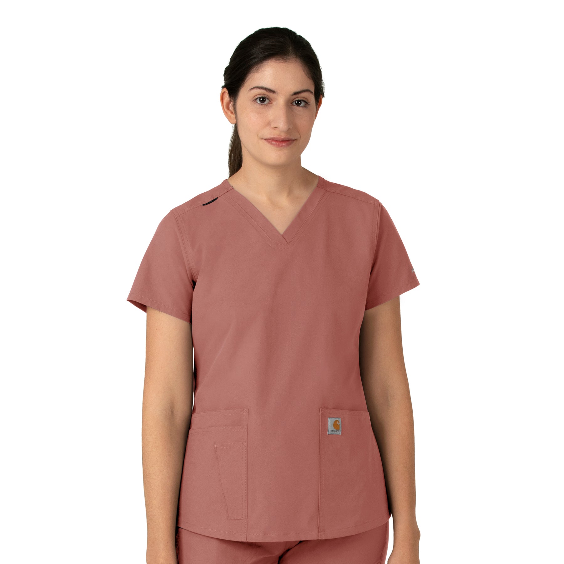 Force Essentials Women's V-Neck Scrub Top Wildrose