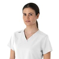 Carhartt Force Essentials Women's V-Neck Scrub Top - White neckline