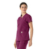 Carhartt Force Essentials Women's V-Neck Scrub Top - Wine side