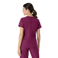 Carhartt Force Essentials Women's V-Neck Scrub Top - Wine back
