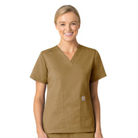 Rugged Flex Ripstop Women's V-Neck Scrub Top Dijon