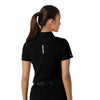 Rugged Flex RSCU Women's Lightweight Short Sleeve Polo Scrub Top Black back view