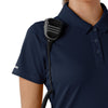 Rugged Flex RSCU Women's Lightweight Short Sleeve Polo Scrub Top Dark Navy side detail 2
